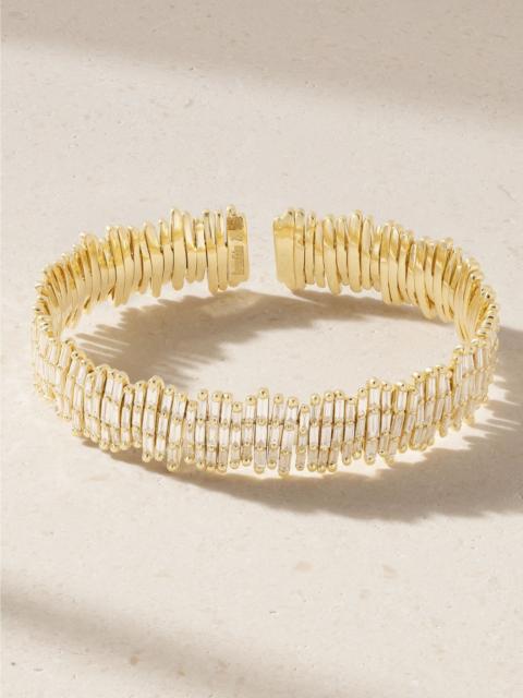 SUZANNE KALAN 18-karat gold diamond cuff Gold