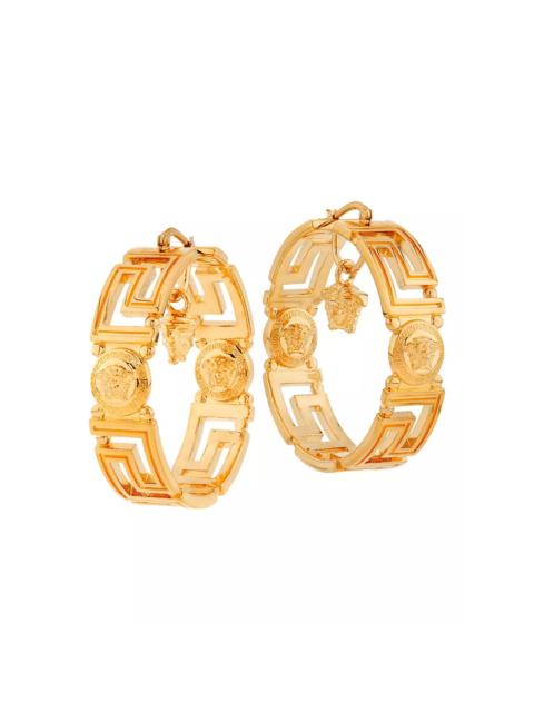 VERSACE Greca Medusa 머리 호퍼 귀걸이