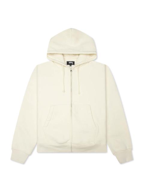 Stüssy CURSIVE APPLIQUE ZIP HOOD - NATURAL