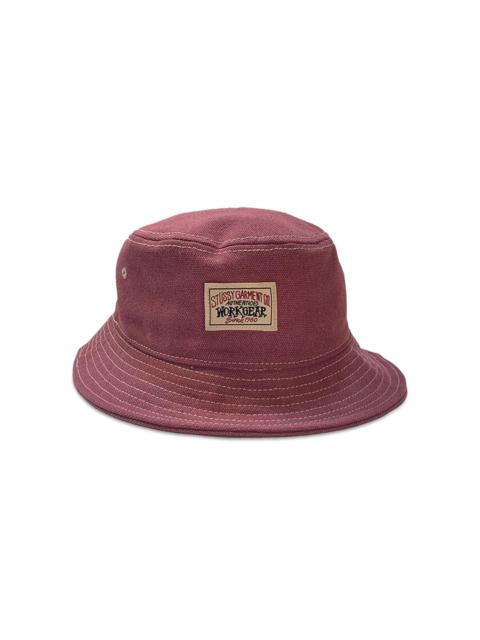 Stussy Canvas Workgear Bucket Hat 'Berry'