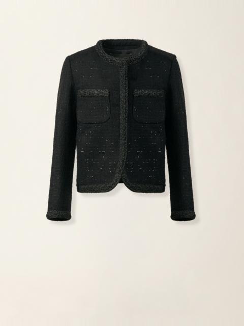 FABIANA FILIPPI Sequin fabric crewneck jacket