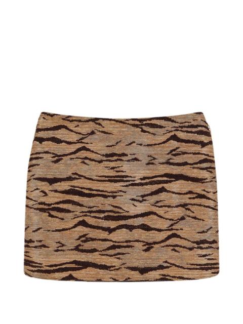 ELISABETTA FRANCHI raffia-effect mini skirt