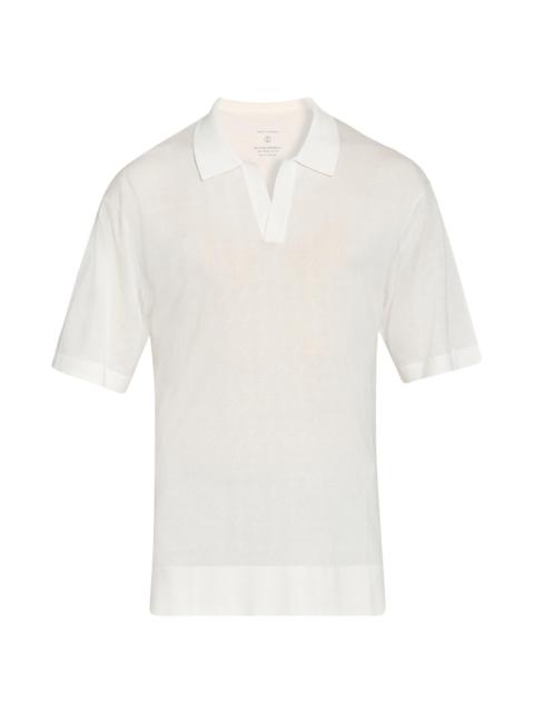 OFFICINE GÉNÉRALE Men Pele Texture Wool-Blend Polo Shirt - Cream