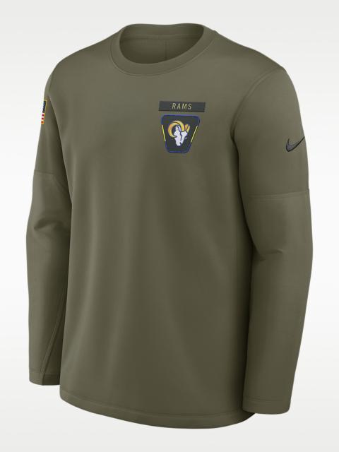 Nike Los Angeles Rams Salute to Service Sideline Triumphant Win Coach Men's Nike NFL Pullover Crew