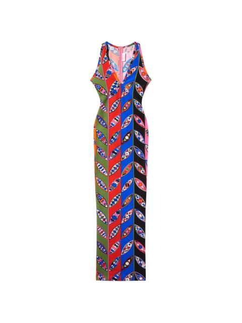 abstract-print maxi dress