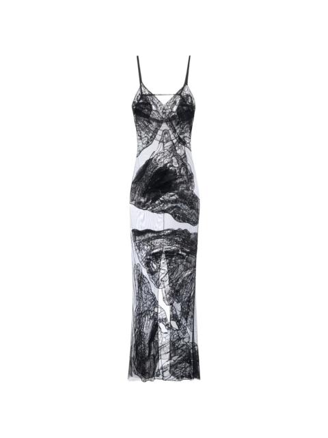 ELISABETTA FRANCHI embroidered maxi dress