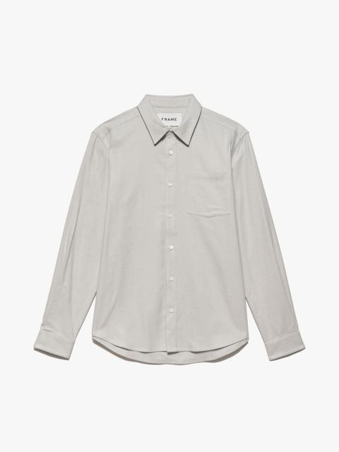Brushed Cotton Shirt in Oatmeal