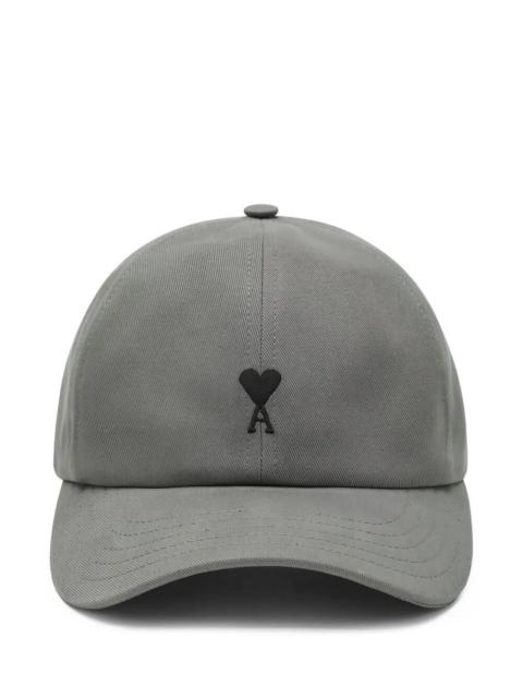 AMI Paris Black "Ami De Coeur" Embroidery Cap