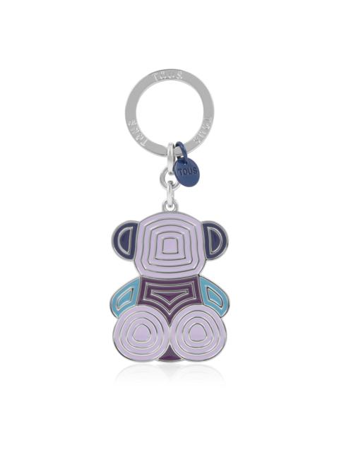 TOUS Blue and silver-colored Key ring Bold Bear Lines