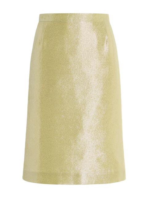 FRANÇOISE Exclusive Poppy Iris-Print Skirt