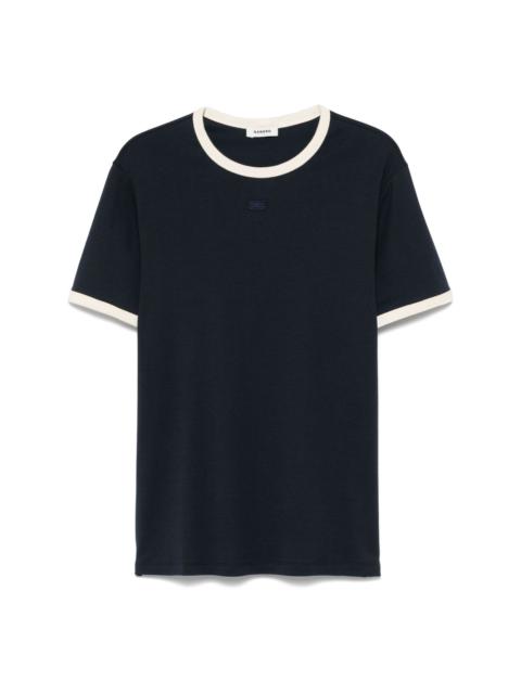 Sandro contrast-trim T-shirt