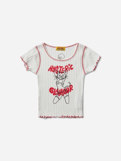 Hysteric Glamour Women's Ivy Johnson Naughty Kitty T-Shirt White