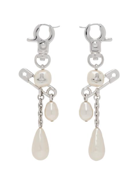 Vivienne Westwood Silver Claude Long Earrings