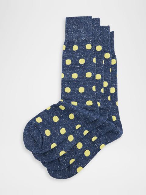 Paul Smith Men's Jarvis Polka Dot Crew Socks