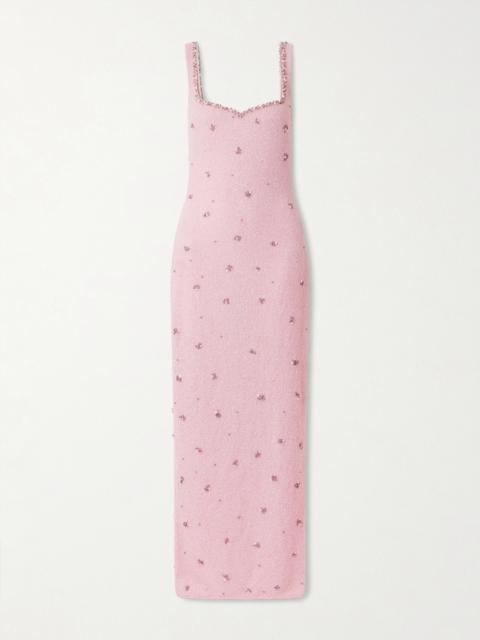 CLIO PEPPIATT Sophia Embellished Stretch-mesh Gown