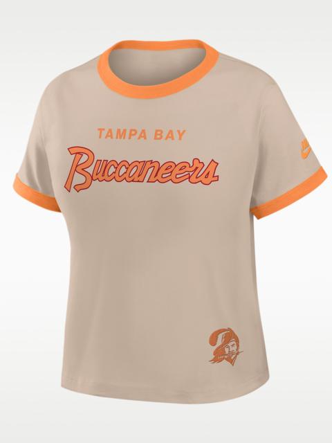 Nike Tampa Bay Buccaneers Rewind Ringer Mod Women's Nike NFL Cropped T-Shirt