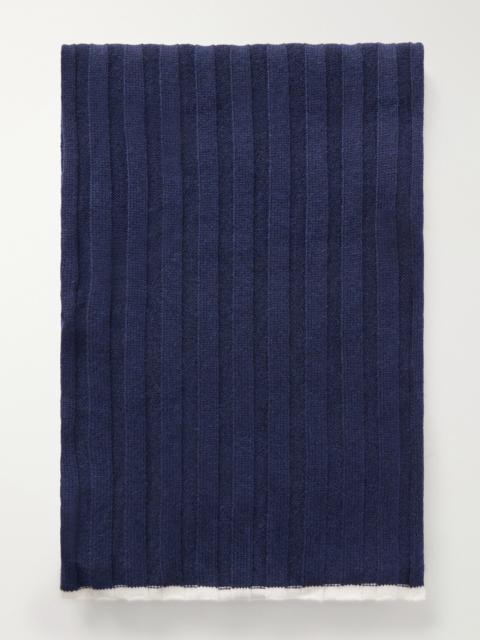 Brunello Cucinelli Ribbed Cashmere Scarf