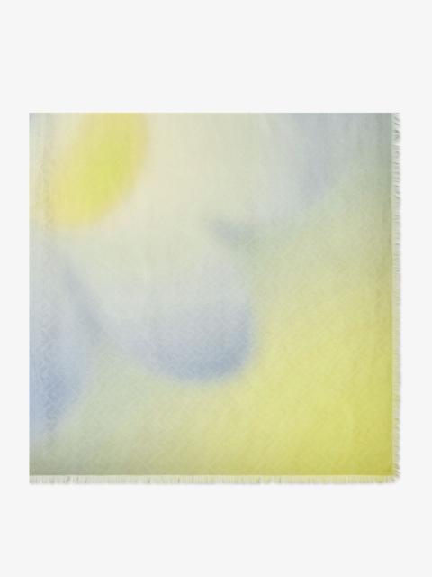 FF Shawl Yellow and blue cotton and silk shawl