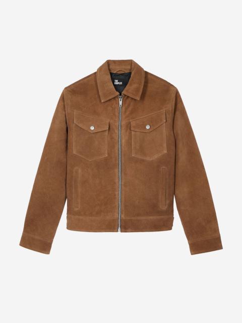 The Kooples CAMEL SUEDE JACKET