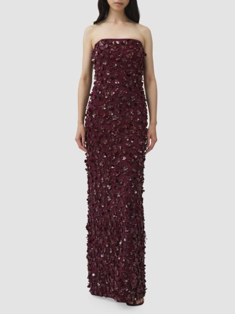 SIMKHAI Women's Serafina Embellished Strapless Column Gown - Fig