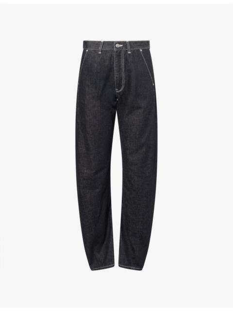 Victoria Beckham Twisted Low-Rise Slouch Denim Jeans