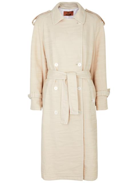 Missoni Belted cotton-jacquard trench coat