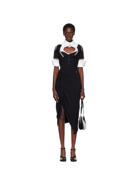 Vivienne Westwood Black Long Monday Pulling Midi Dress