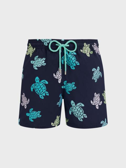 Vilebrequin MEN SWIM SHORTS EMBROIDERED TORTUE MULTICOLORE - LIMITED EDITION