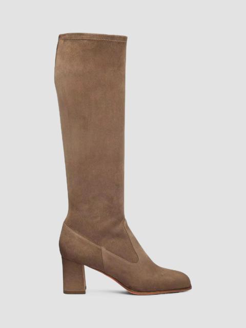 Santoni Women's Carla 65MM Suede Knee-High Boots - Beige