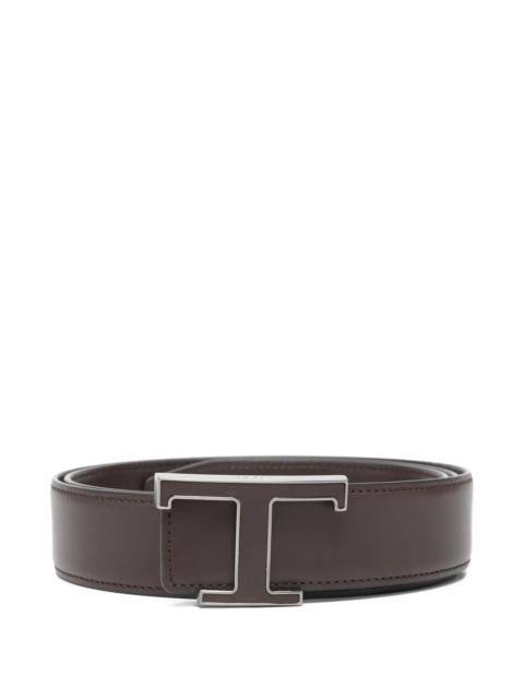 Tod's 로고 버클 가죽 벨트