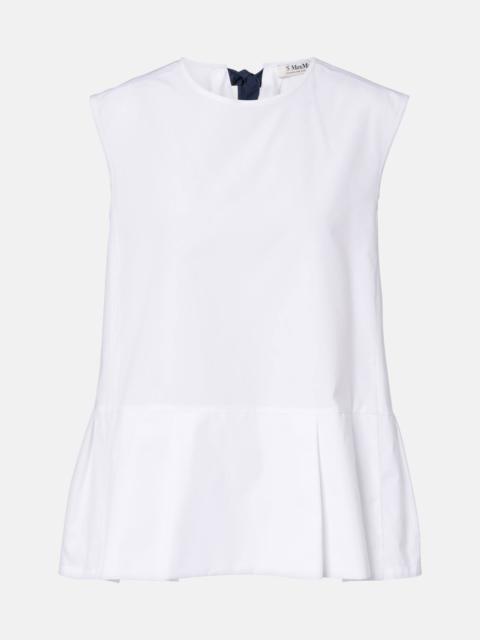 'S Max Mara Brava peplum cotton poplin top