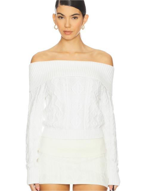 Frankies Bikinis Saint Cable Knit Sweater