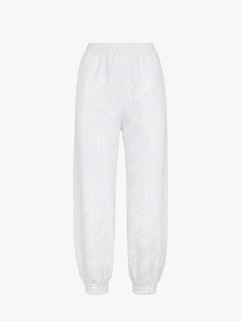 FENDI White jersey pants