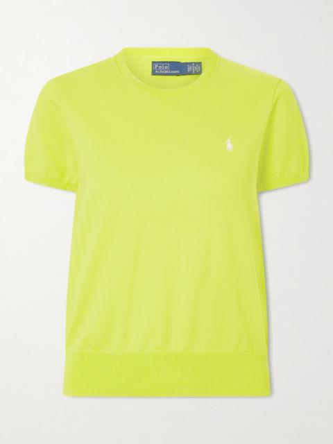 Polo Ralph Lauren Embroidered Cotton-blend Sweater