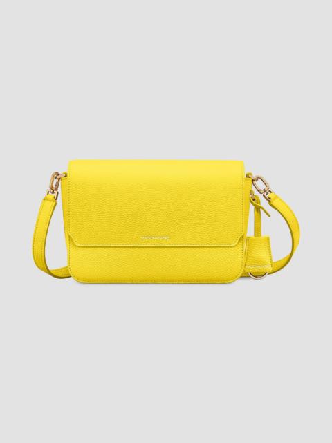 MAISON de SABRÉ Women's Medium Leather Flap Shoulder Bag - Daisy Yellow