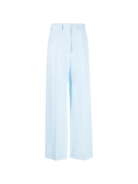 high-waisted wide-leg tailored trousers