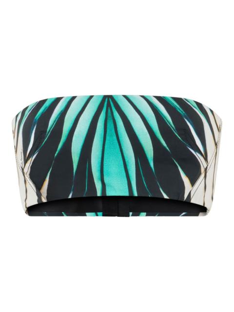 Roberto Cavalli leaf-print bandeau top