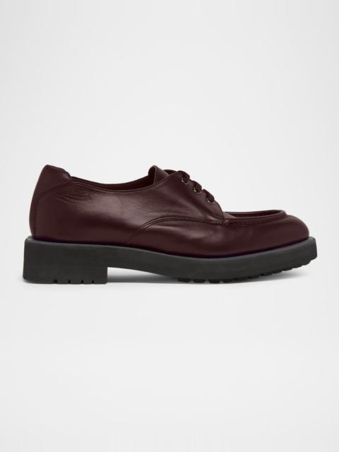 Lanvin Men's Contrast-Welt Leather Derbys