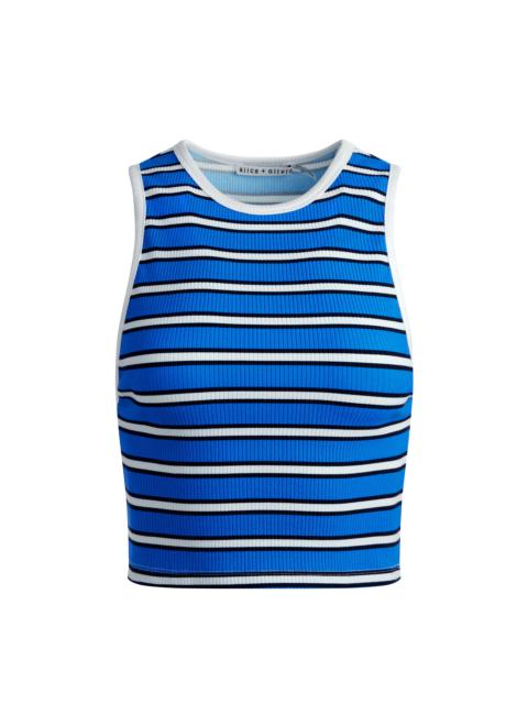 Alice + Olivia ANDRE FITTED CROPPED TANK