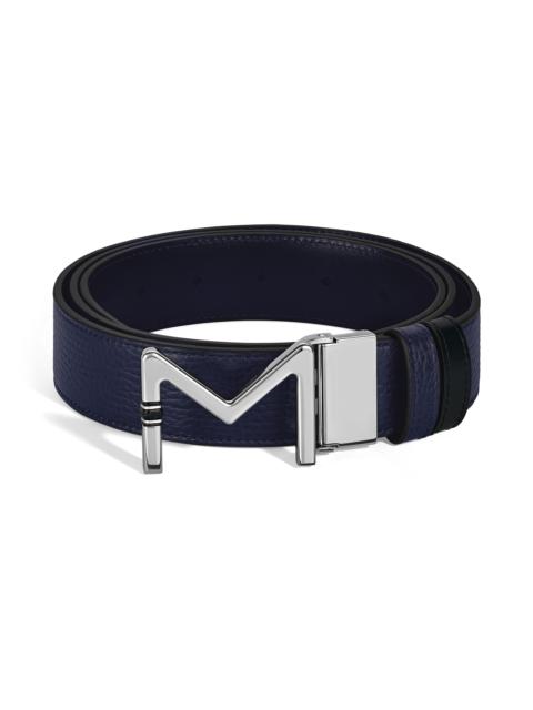Montblanc MEISTERSTÜCK BUCKLE MIDNIGHT BLUE/BLACK 35MM REVERSIBLE LEATHER BELT
