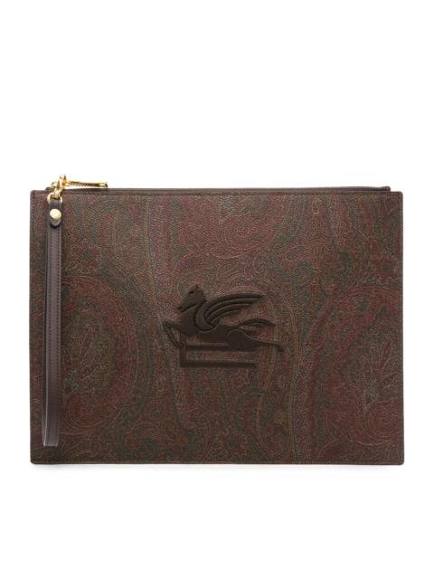 Etro CLUTCH WITH JACQUARD PAISLEY PRINT