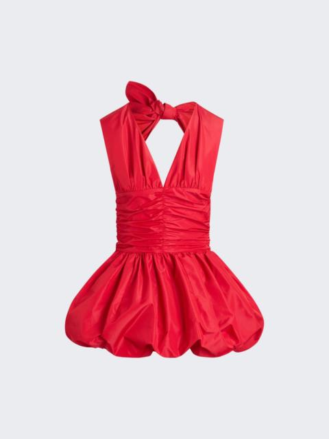 Halterneck Bow Mini Dress Lipstick Red