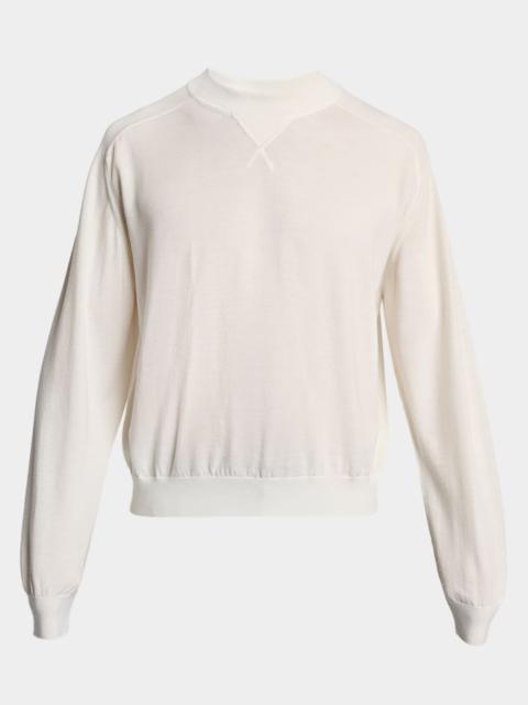 JACQUEMUS Men's Brode Embroidered Logo Crewneck Sweater