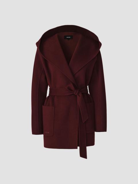 MACKAGE Women's Paya Double-Face Wool Bathrobe Wrap Coat - Garnet