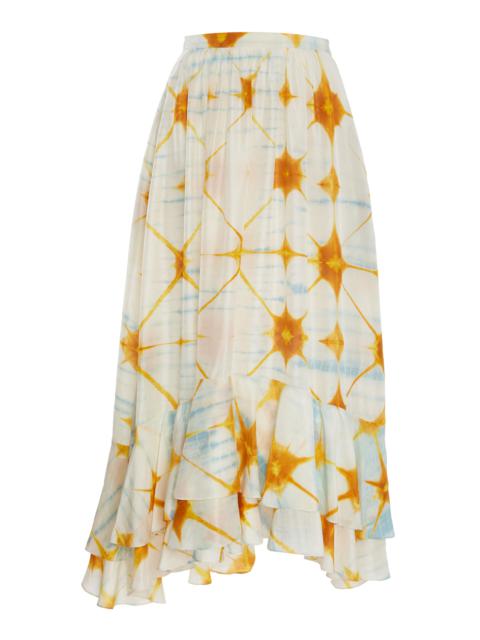 ULLA JOHNSON Mae Silk Maxi Skirt multi