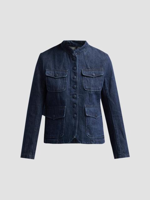 rag & bone Women's Mercer Denim Stand-Collar Blazer - Dark Rinse