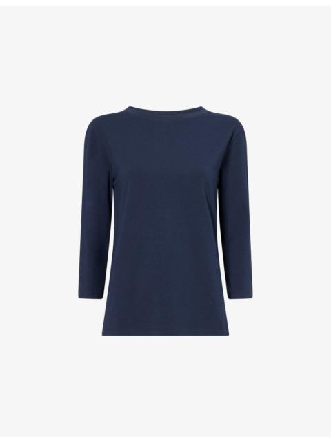 WEEKEND Max Mara Round-Neck Stretch-Cotton Top