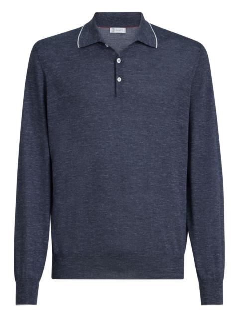 Brunello Cucinelli long-sleeve button-fastening polo shirt