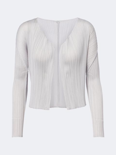 Pleats Please Issey Miyake Basics pleated cardigan