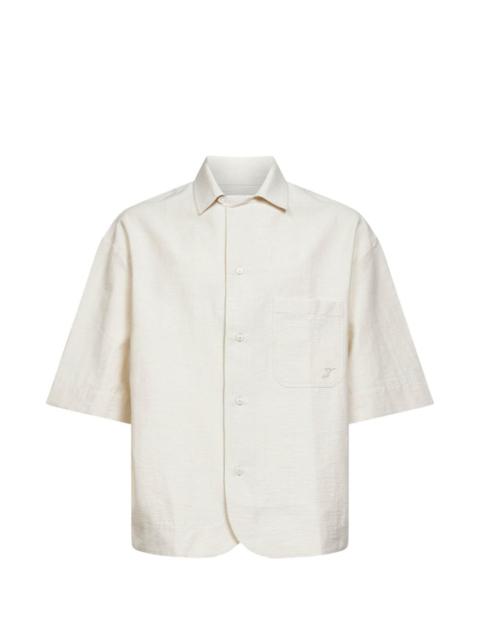 JACQUEMUS grosgrain logo patch pocket shirt